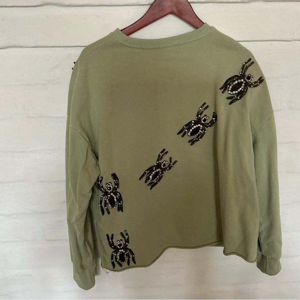 Crawling Spider Sweatshirt by Queen of Sparkles. - Picture 2 of 2